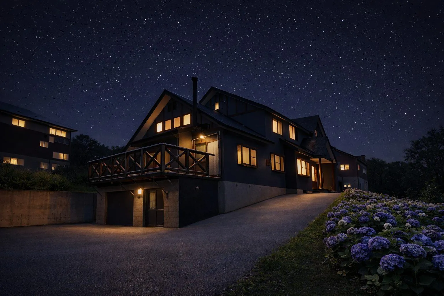 星空の下に灯りがともる Forest & Stars AKAKURA VILLA